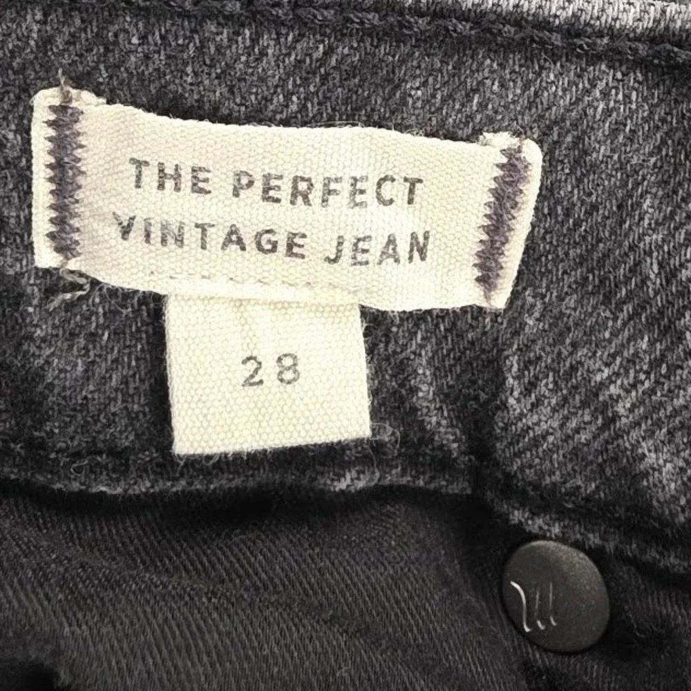 Madewell The Perfect Vintage Jean Womens 28 High Rise Straight Leg Washed Black